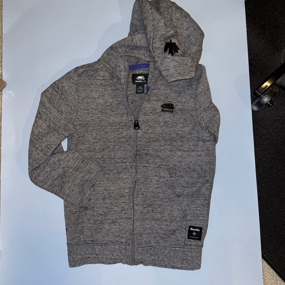 Roots Kids Charcoal Zip-Up Hoodie & Sweatpants